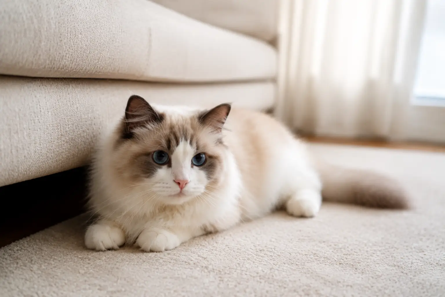 Anxious Ragdoll Cat